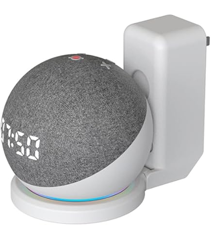 Supporto Per Montaggio A Parete Echo Pop Per Amazon Alexa Echo Pop Supporto Per Presa Altoparlante Intelligente Staffa Salvaspazio Con Supporto Per La Gestione Del Cavo - Foto 5