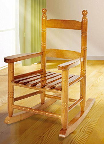 Natural wooden children's rocking chair