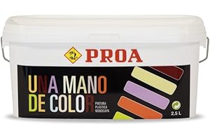 PROA Una mano de color. Blanco. 5 L. Pintura monocapa mate facil aplicación