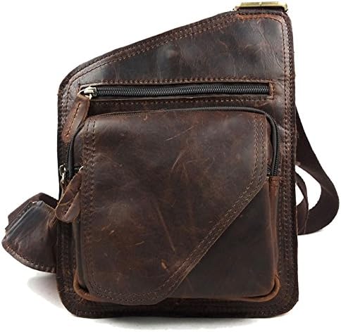 Insum Men's Leather Brown Shoulder Messenger Bag