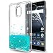 Produktbild Nokia 6 Hülle Glitzer , ***NICHT für Nokia 6 2018**LeYi süße Frauen Mädchen Flüssig Bewegende Treibsand Transparent Dual Slim Dünn TPU Silikon Handyhülle mit HD-Schutzfolie für Nokia 6 Case Cover ZX Turquoise