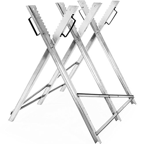 Sägebock für Kettensäge verzinkt 150kg Belastbarkeit mit Haltegriffen Sägegestell Holzsägebock Holzschneidebock Motorsäge - 2