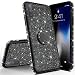 Produktbild Homikon Silikon Hülle Kompatibel mit Samsung Galaxy A7 2018 Überzug TPU Bling Glitzer Strass Diamant Schutzhülle mit 360 Grad Ring Ständer Flex Durchsichtig Silikon Handyhülle Tasche Case - Schwarz