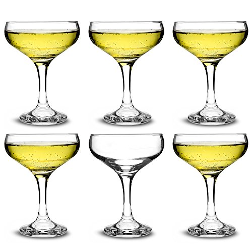 Ville Champagne Coupe Lunettes 200 ML/200 ml – Lot de 6 verres à cocktail – Boîte Cadeau Élégant Coupé Ville Champagne Coupe Lunettes 200 ML/200 ml – Lot de 6 verres à cocktail – Boîte Cadeau Élégant Coupé