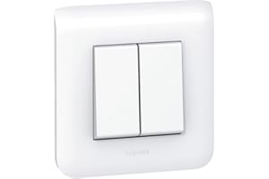 Legrand 099692 Mosaic Interrupteur ou va et Vient Double Complet, 10A, Blanc