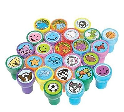 Preisvergleich Produktbild Rhode Island Novelty 100 Assorted Plastic Stamps