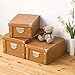 Produktbild BAGESNL Ein Satz von 3/Kleidung/Aufbewahrungsbox/Bedeckt/Groß/Papier/Wasserdicht/Aufbewahrungsbox/Faltbar/Spielzeug/Kleinigkeiten/Aufbewahrungsbox, 38cmx33cmx30cm, Camel Farbe