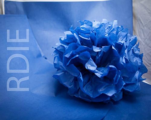Pom Pom Kit for Making 6 x 20 cm or 48 Sheets of Tissue Paper Navy Blue