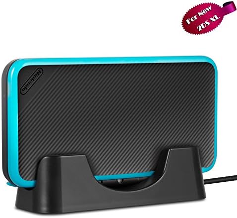 Charging Dock for New Nintendo 2DS XL - EOVOLA Smart Battery Charging Station Dock Holder Cradle Power Stand for Nintendo NEW 2DS LL XL with USB Charging Cable （BLACK）