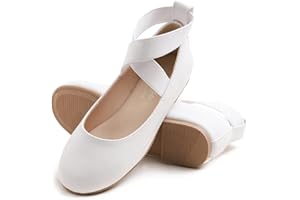 Feversole Girls Cute Dress,Ragazze Mary Jane Strap Scarpe Basse Ballerine da Principessa Scarpe da Scuola Piatte