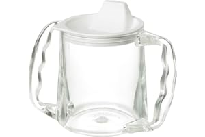 Homecraft Caring Mug, Small Spout Opening, Retail Packed, Two-Handled Mug for Easy, Mess-Free Drinking, Cup with Easy to Grip Contoured Handles for Users with Limited Grip Strength or Disabilities