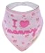 Hxhome Cotton Baby Bandana Drool Bibs with Adjustable Snaps - 6 Pack Baby Absorbent Soft Cotton Fleece Backing Drool Bib for Teething Toddlers Infants Babies Girls