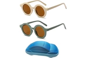 YAMEIZE Occhiali da sole per bambini Protezione UV400 Gommati Flessibili Lenti per Bambini Ragazzi e Ragazze 2-7 Anni…