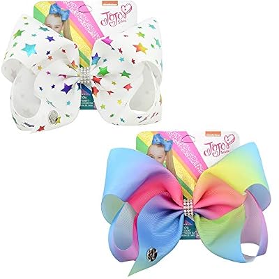 C&NN Filles ARCS Grande Taille 8 Pouces, Cheveux pour Les Filles Bows Unicorn Ruban Cheveux Barrettes Grosgrain Accessoires, pour Les Filles Tout-Petits,Style7