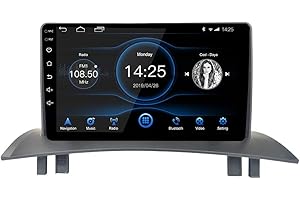 EZoneTronics Android Radio de Coche Estéreo para Renault Megane 2 2004-2008 con Carplay Android Auto 9 Pulgadas Pantalla táctil Navegación GPS SWC FM RDS Bluetooth WiFi USB MirrorLink Player 2G+32G