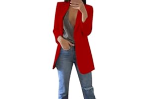 AMDOLE 2024 Veste Blazer Femme Chic Et Élégant Pure Color Bouton Lâche Casual Business Slim Fit Couleur Unie Décontracté Veste Printemps L'Été Manteau Top