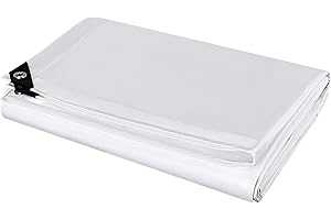 LANEETAL Bâche de Protection en Polyéthylène 4x5m 180g/m²² PE Bâche Imperméable Ultra Lourde et Résistante Revêtue des Deux côtés avec Oeillets en Aluminium Couverture Étanche pour Jardin