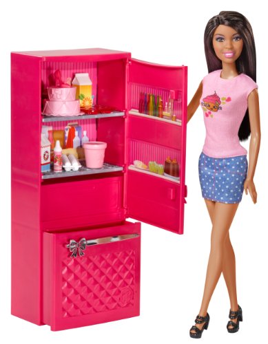 Preisvergleich Produktbild Barbie African-American Doll and Fridge Set