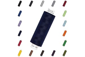 Nähmit - Gutermann Toldi - Hilo de coser para máquina de coser (500 m, incluye tarjeta de colores (35 – 310 – azul oscuro)