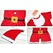 Hibote Baby Toddler Christmas Santa Claus Costume ROMPER + HAT 2-Piece Outfit(80cm/6-12M)
