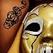 COKOHAPPY 5 Sheets Mamba Death-Eaters Dark Mark Skull Temporary Tattoo for Men Women
