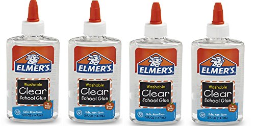 Elmers Liquid School Glue, Washable tHPBKA, 4Pack (5 oz), Clear