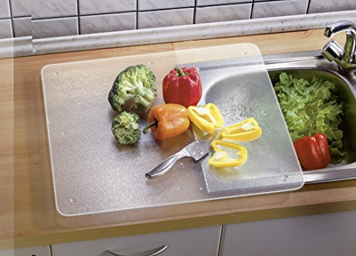 WENKO 2712077500 Herdabdeckplatte 3 in 1 – für Glaskeramik-Kochfelder, Gehärtetes Glas, 56 x 1.8 x 50 cm, Transparent - 4