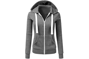 Newbestyle Jacke Damen Sweatjacke Hoodie Sweatshirtjacke Pullover Oberteile Kapuzenpullover