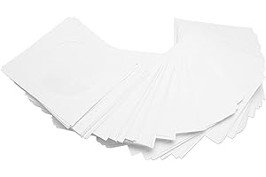 GOWENIC 100 Paczek CD DVD Koperty Grube, Odporne na Kurz Rękawy na Płyty Wielokrotnego Użytku z klapką Przezroczyste Okienko na płytę 8 Cm