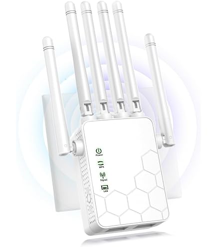 Répéteur WiFi 2025 - Amplificateur Puissant 6 Antennes, 2 Ports LAN, Couvre Jusqu'à 2640 M² - 8