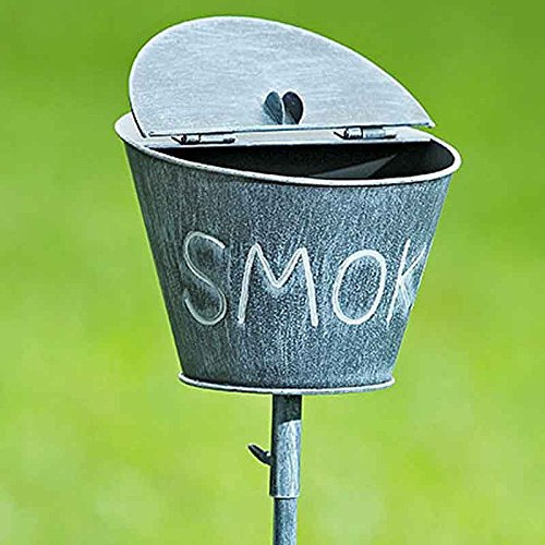 Gartenstab m/Aschenbecher H110 Eisen lackiert