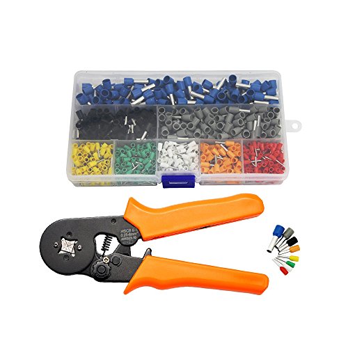 Zilong 800 Stecker Crimpzange Set, Crimper Zange mit 0.25-6.0mm Crimp Tool Adernendhülsen, Crimpwerkzeug set für isolierte, unisolierte Drahtseil-Ratschenkabelschuhe Kabelschuhe