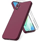 CONSTRAIN - Samsung Galaxy A07 ile uyumlu Kılıf Kamera Korumalı Yumuşak Renkli Silikon + 9H Ekran Koruyucu Cam 2in1 Set - Bor