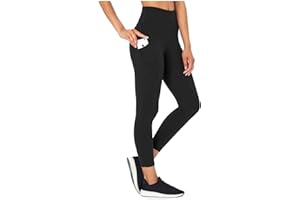 MUNSKT Czarne legginsy na siłownię z kieszeniami spodnie do jogi dla kobiet legginsy sportowe z wysokim stanem dla kobiet spodnie do jogi