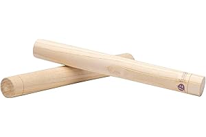 Fuzeau - Paire De Claves En Bois D’Acacia - Longueur 18 Cm Ø 2 Cm - Instrument Musique Percussion Authentique - Éveil Musical Et Rythmique - Solide Et Facile À Utiliser - Dès 3 Ans - Réf. 7709