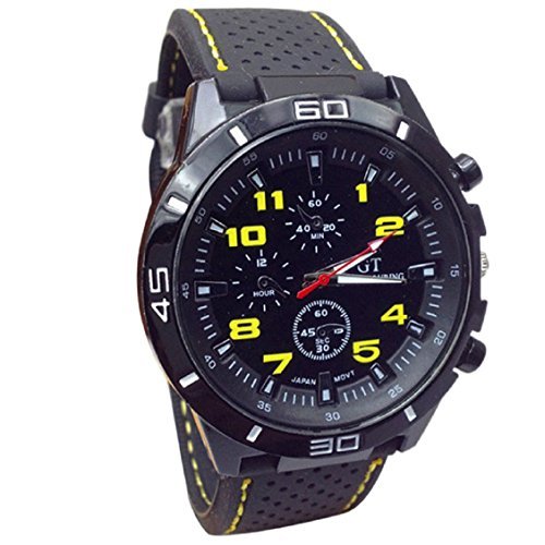 Vovotrade2015 Quarz-Uhr Mnner Military-Silikon-Uhren(Gelb) Vovotrade2015 Quarz-Uhr Mnner Military-Silikon-Uhren(Gelb)