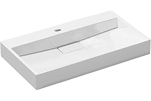 DB DUROVIN BATHROOMS Durovin Bathrooms Luxurious Cast Stone Resin Bathroom Basin - Wall Hung Or Countertop Basin Sink One Tap Hole - Concealed Waste - 700 x 460mm (WXD)