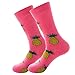 Produktbild Liumiang Socken,Kompressionsstrümpf,Funny Women Animal Fruit Combed Cotton Socks Cute Bee Milk Cow Bull Terrier Dog Unicorn Banana Pineapple Pepper Crew Sock pineapple EU 35 TO 40