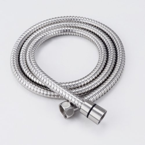 KES Handbrause 1 Strahlarten mit Brauseschlauch 2 m Länge Metalloptik aus Edelstahl und Halterung, Gebürsteter, LP150 - 6