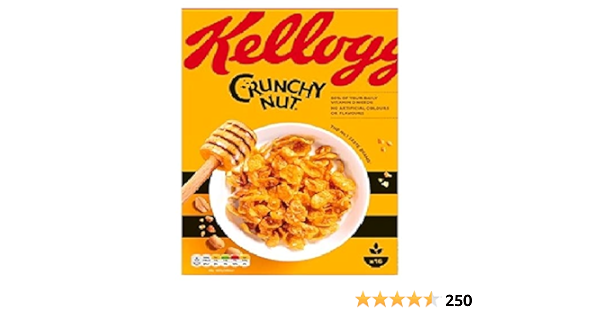 Kellogg S Crunchy Nut Honey Nut Flakes 500g Amazon Co Uk Grocery
