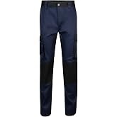 VELILLA 103020B; Bicolor Multi-pocket Trousers, Navy Blue and Black; Size 44