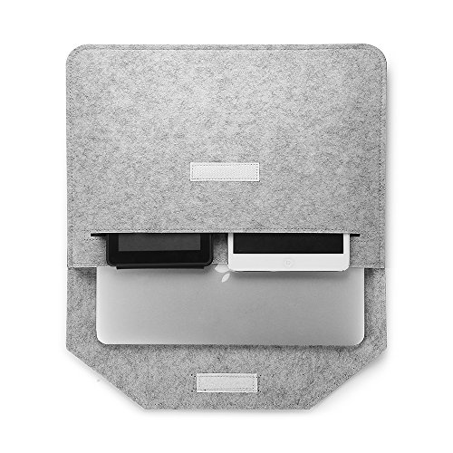 Cmxing Laptop Tasche f  r 13 3 Zoll Macbook Air  Pro Retina 12 9 Zoll iPad Pro Filz Sleeve H  lle Ultrabook  13 3 Zoll Grau  Grau 