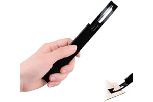 HERCHR Leather Skiver, Cuchillo para cortar cuero con hojas de repuesto para herramientas de trabajo de cuero(Negro)