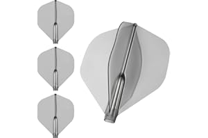 Ailettes de fléchettes Cosmo - Fit Flight Air - Noir transparent - Avec carte de paiement Darts Corner