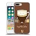 Produktbild Head Case Designs Kaffee Mit Sojamilch Kaffee Persönlichkeiten Soft Gel Hülle für Apple iPhone 7 Plus