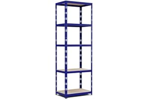 JT2D Estantería Modular de Almacenamiento de Metal - Carga hasta 500kg - 180 X 60 X 40 cm - Azul