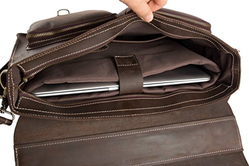 Jellybean Gorilla 14“ VINTAGE ECHT AKTENTASCHE AUS LEDER, KURIERTASCHE, LAPTOP TASCHE - 6