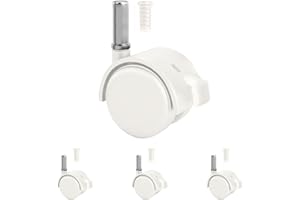 COOL · DREAMS Ruedas para Cuna con Enganche en Espiga. Juego 4 Unidades de Rueda con Freno para más Seguridad + 4 Tacos para Unir a la Cuna. Blancas CoolDreams