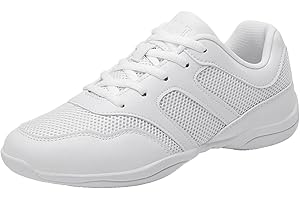 YUKTOPA Damen Cheerleadingschuhe Mädchen Cheerleadingschuhe Tanzschuhe Gymnastik Jazz Yoga Trainingschuhe Outdoor Sportschuhe Walkingschuhe Weiß