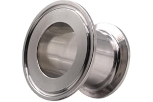 DERNORD Sanitary Concentric Reducer Tri Clamp Clover Stainless Steel 304 Sanitary Fitting End Cap Reducer (Tri Clamp Size: 2 inch x 1.5 inch)